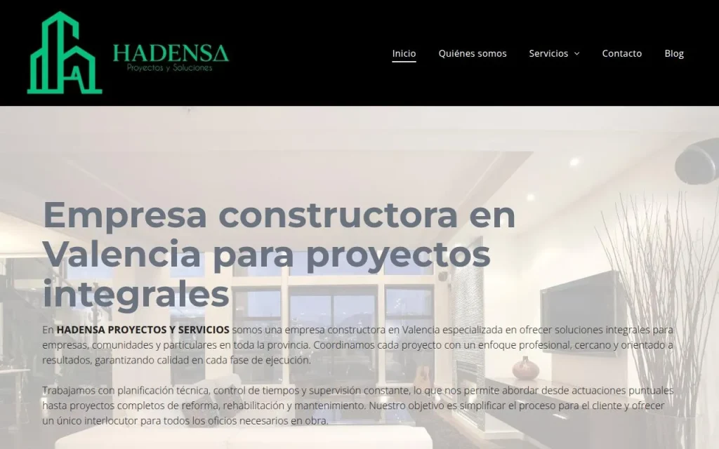 Portada de la web de Hadensa